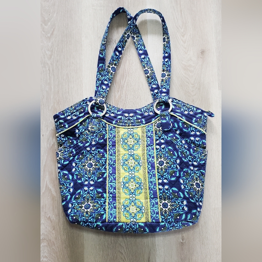 Marie Osmond Lifestyle collection quilted purse. Blue and green color.